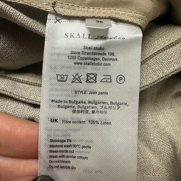 NWT Skall Studio Joan Wide Leg High Waisted Pleated Linen Pants 36 - Picture 14 of 14